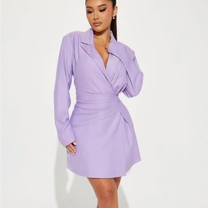 Fashion Nova | Mini Blazer Dress | Lavender